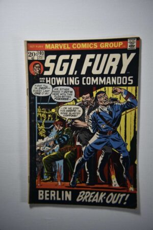 A comic book cover of the sgt. Fury and his howling commandos