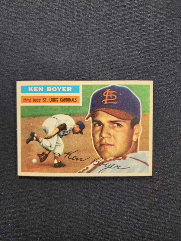 A baseball card of ken boyer with the name " bob "