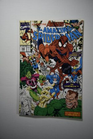 A comic book cover with many different characters