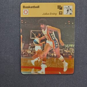 A basketball card with a player on it
