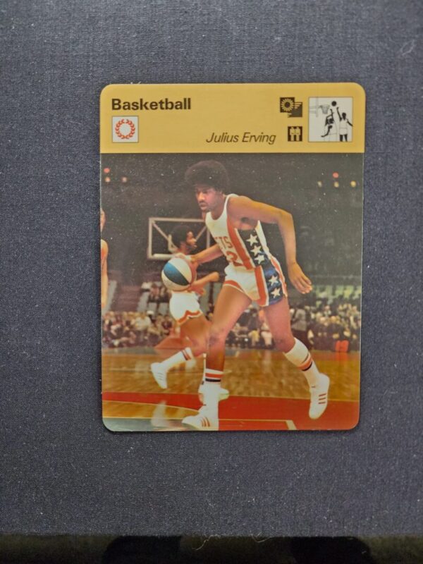 A basketball card with a player on it