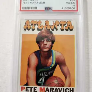 A basketball card of the late nba player pete maravich.