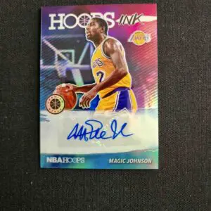 A card of a basketball player with the number 2.