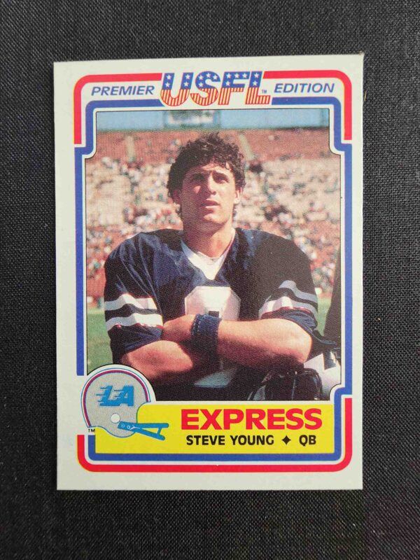 A football card of steve young