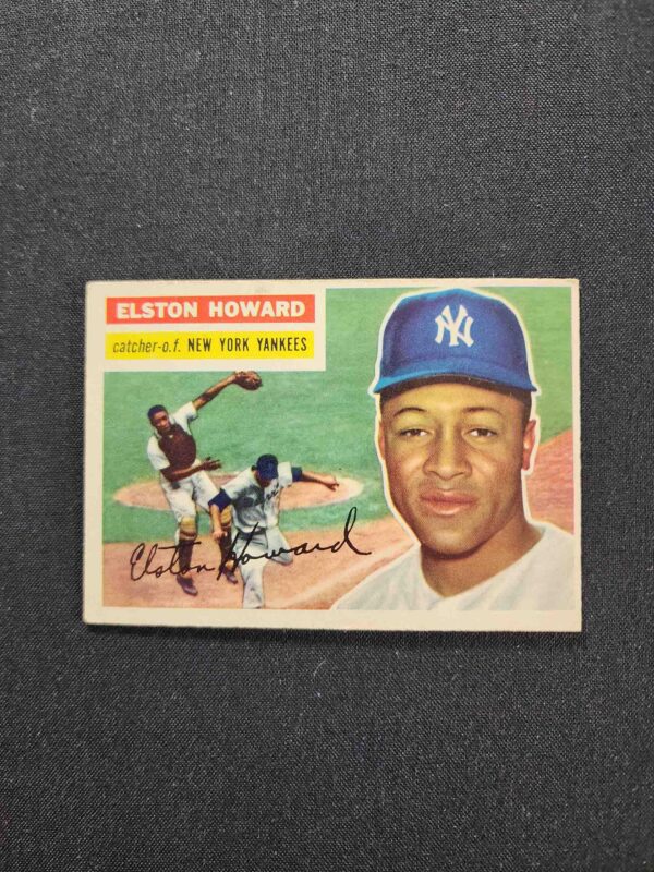 A baseball card of the player, elston howard.