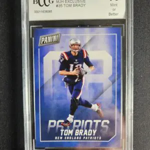 A football card that is on the ground.