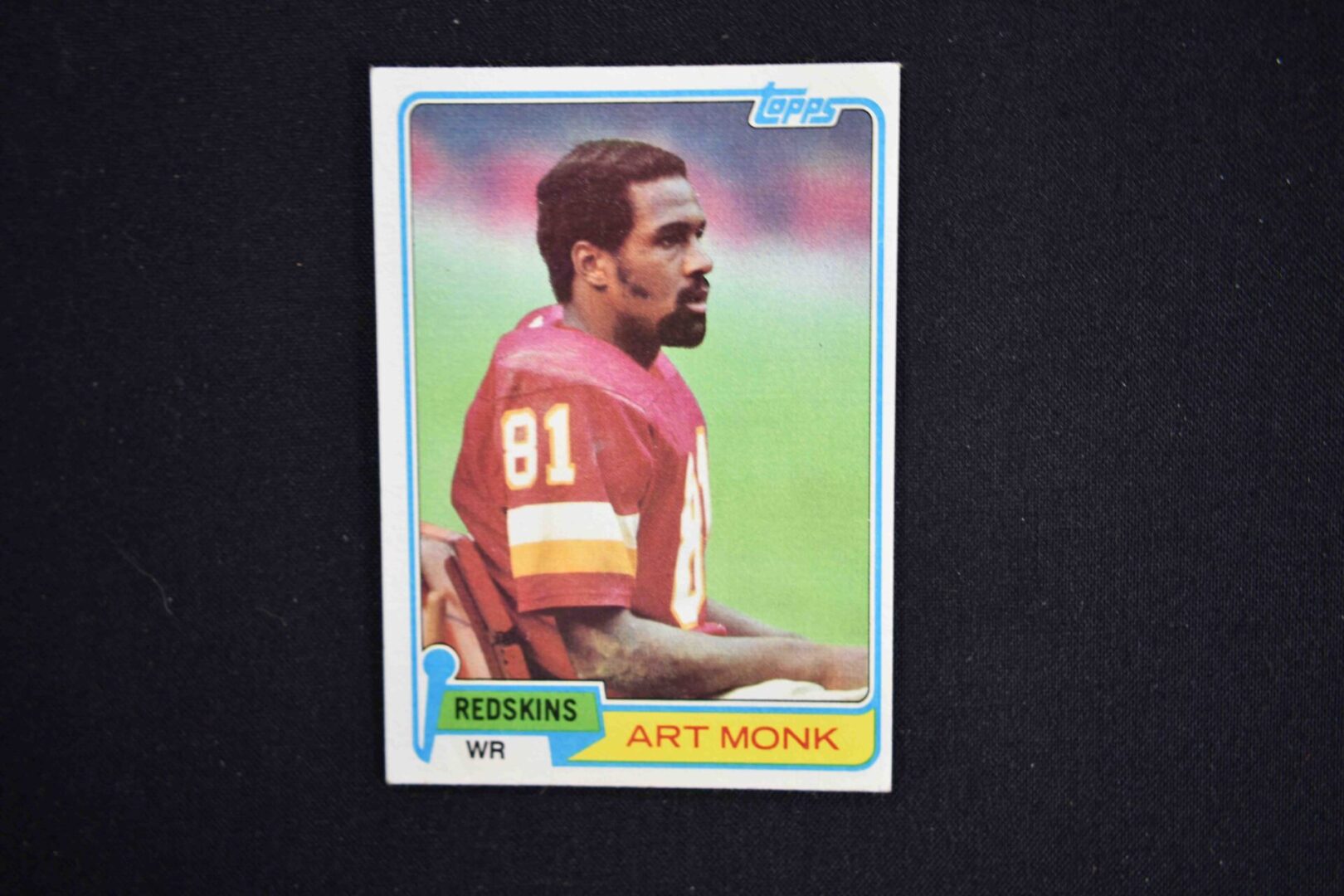 A football card of art monk, the redskins ' all time leading rusher.