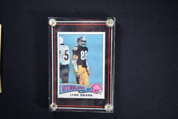 A football card in a frame