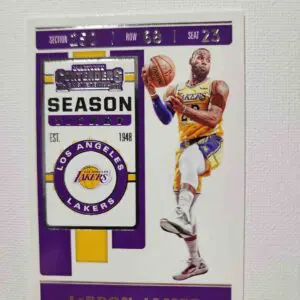 A card of the lakers ' lebron james.