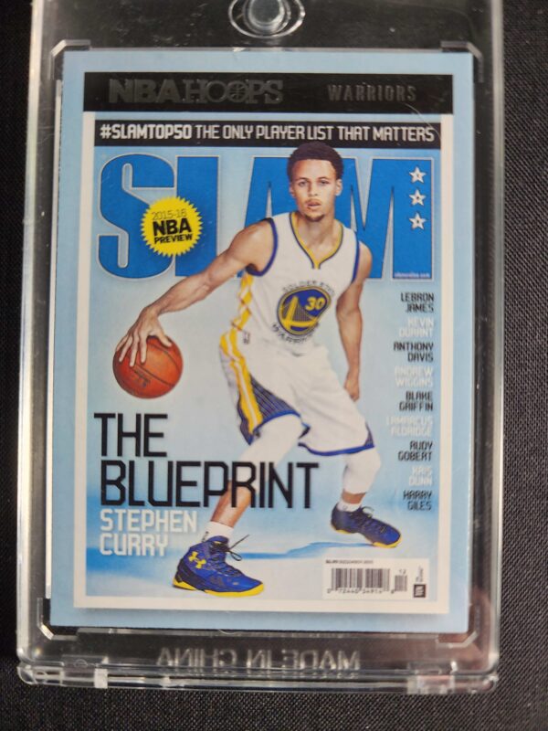 A magazine cover of stephen curry on the cover of slam.