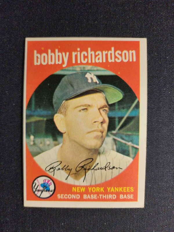 A baseball card of bobby richardson, the new york yankees