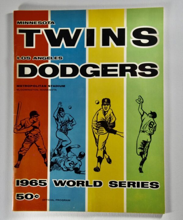 1965 World Series program, Twins vs Dodgers.