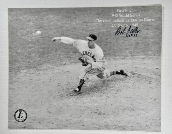 Bob Feller pitching in 1948 World Series.