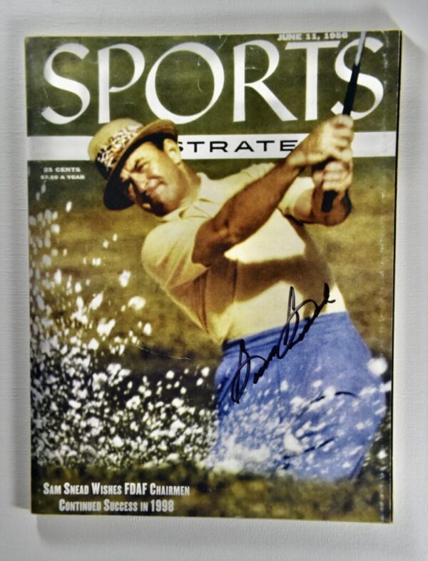 Sam Snead on Sports Illustrated cover, signed.