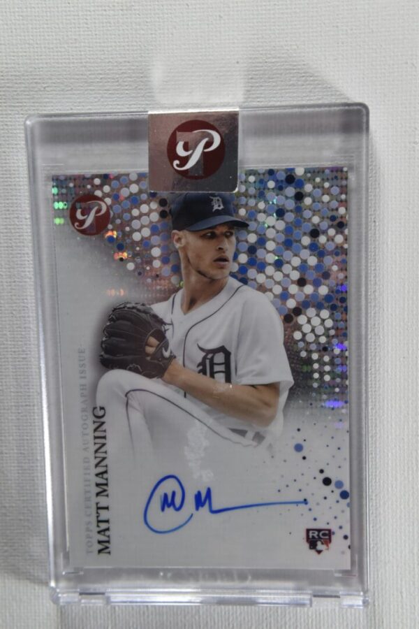 Matt Manning baseball card autograph.