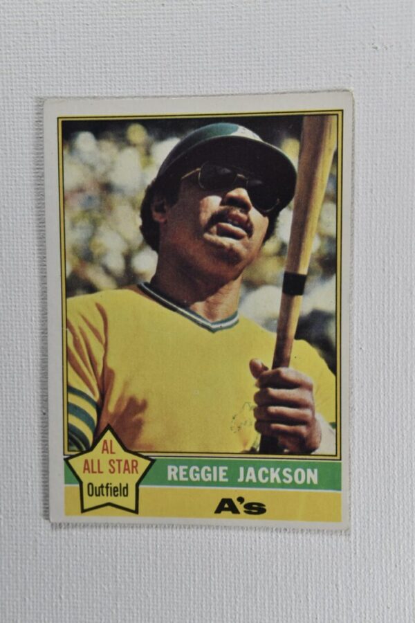 Reggie Jackson baseball card, Oakland A's.