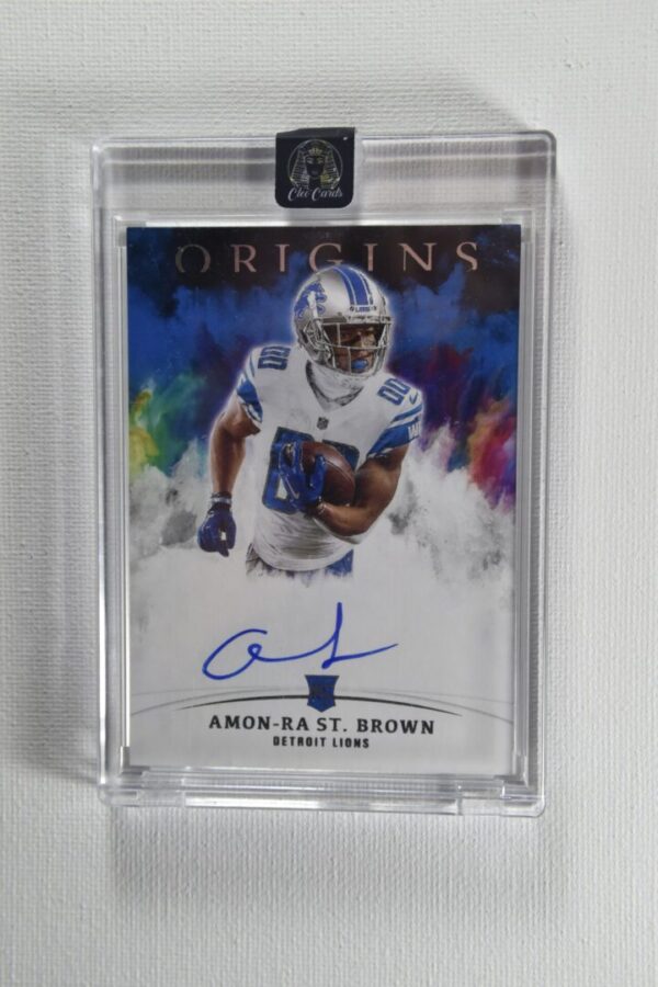 Amon-Ra St. Brown Detroit Lions Origins card