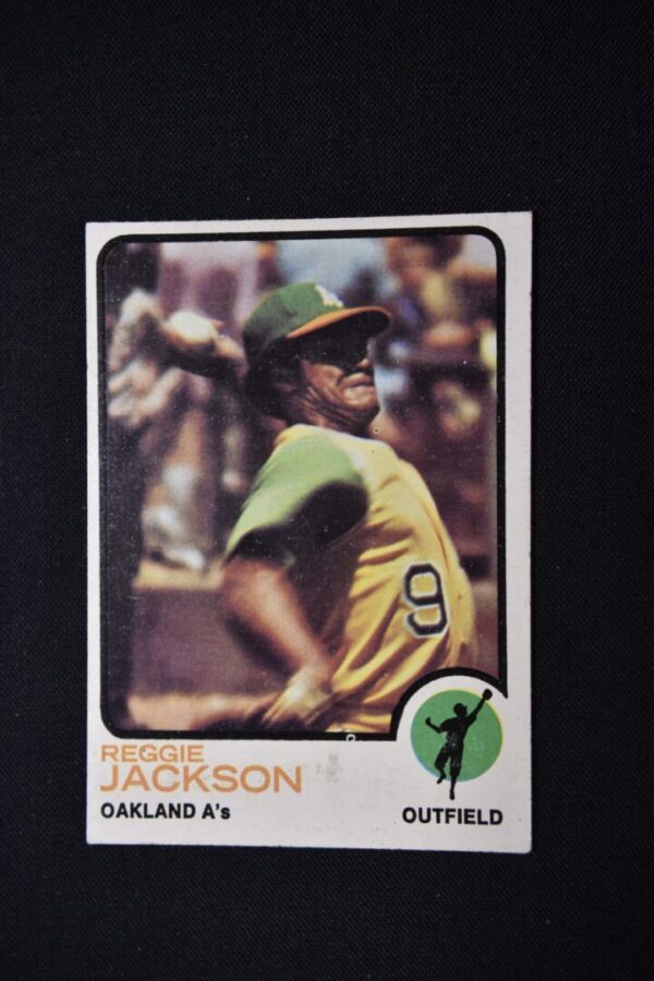 Reggie Jackson Oakland A's baseball card.