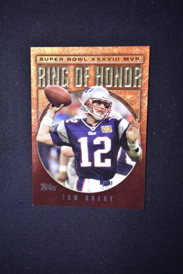 Tom Brady Super Bowl XXXVII MVP card.