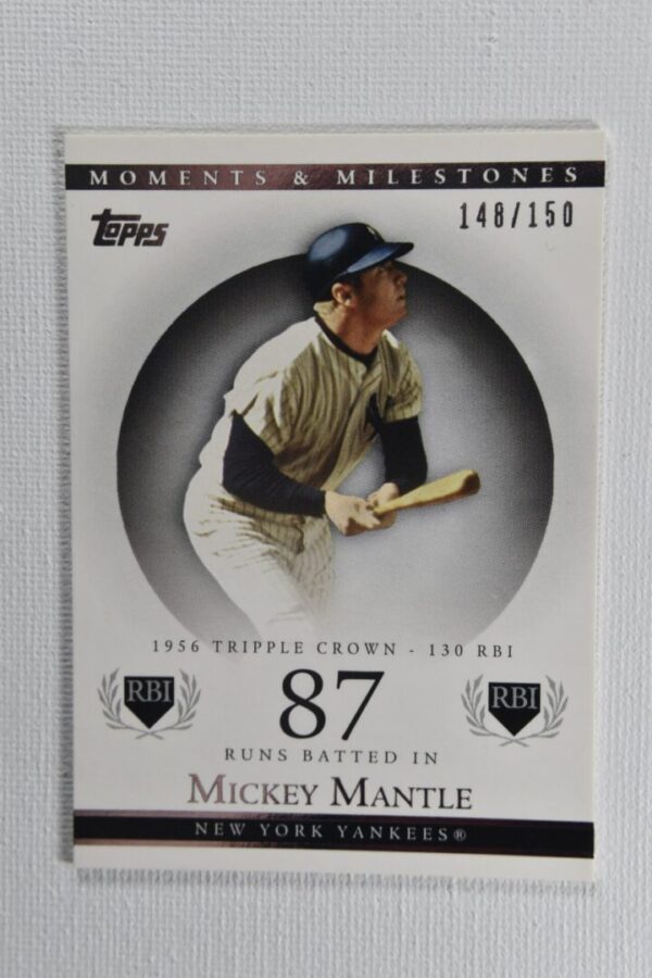 Mickey Mantle baseball card, 1956 season.