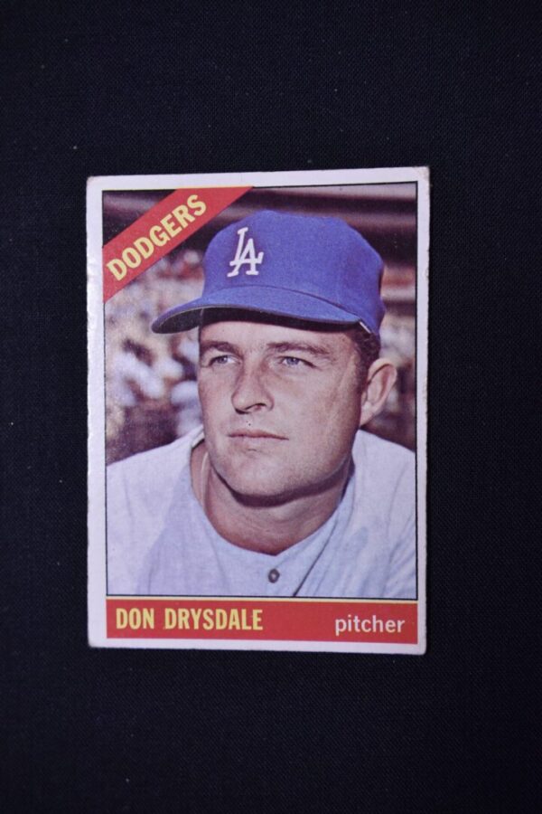 Don Drysdale, Dodgers baseball card.