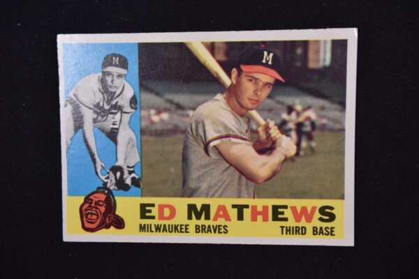 Ed Mathews, Milwaukee Braves baseball card.