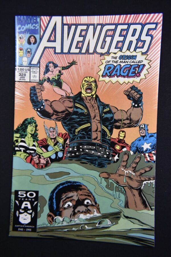 Avengers comic book cover, Rage