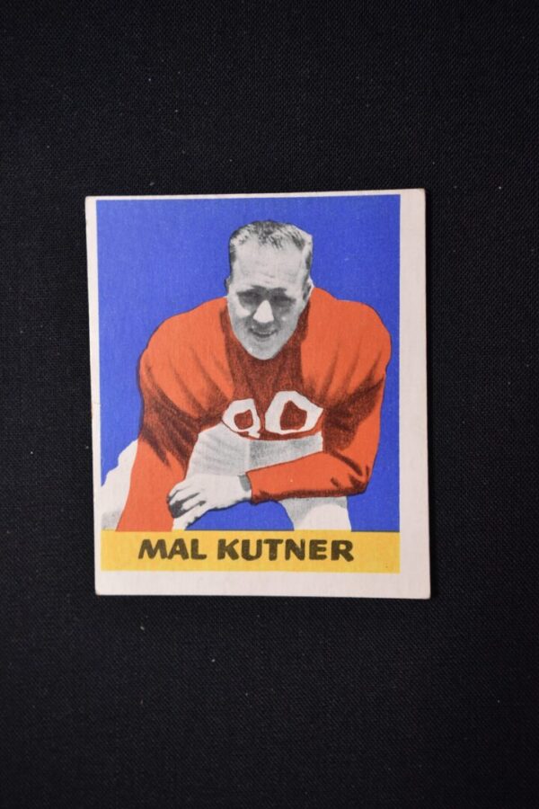 Mal Kutner football player card.