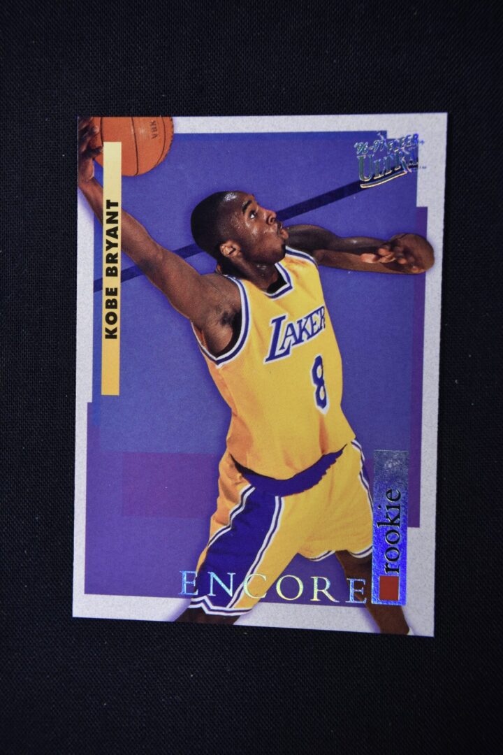 Kobe Bryant Lakers rookie basketball card.