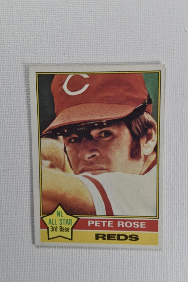 Pete Rose baseball card, Cincinnati Reds.