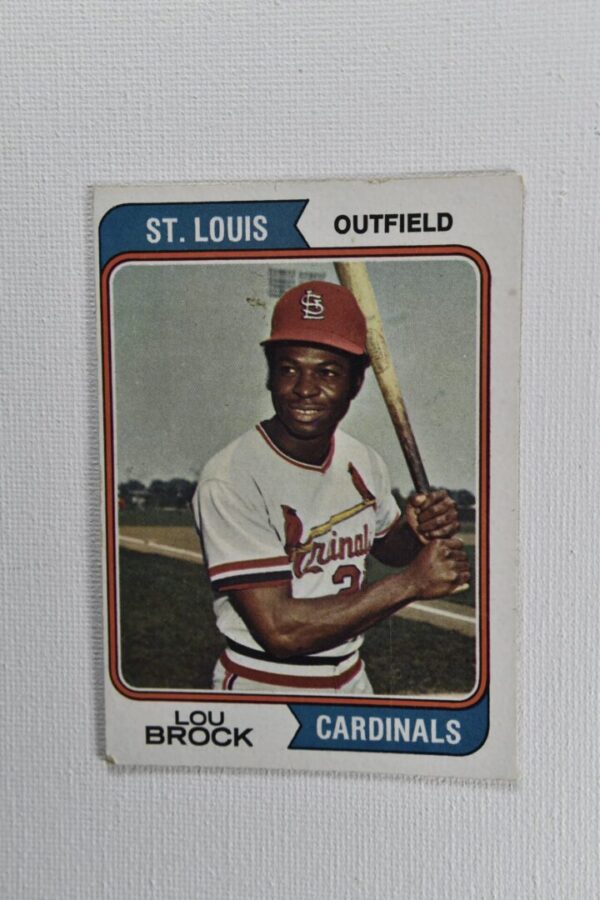 Lou Brock St. Louis Cardinals baseball card.