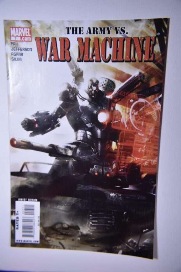 War Machine comic book cover art.