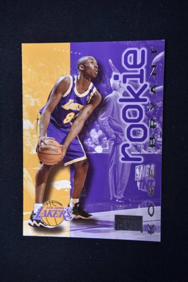 Kobe Bryant rookie trading card.