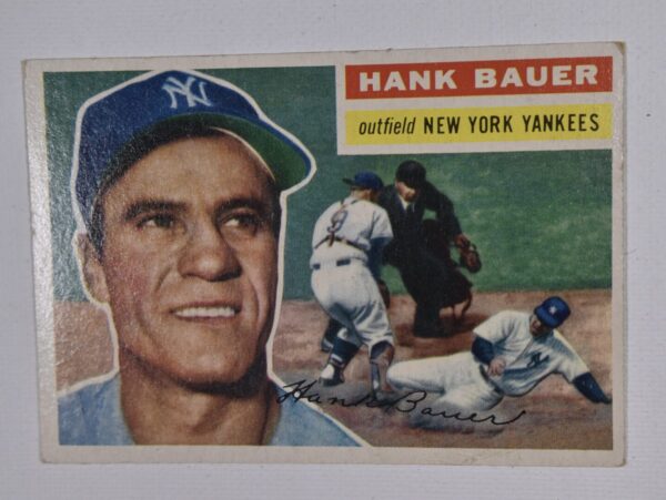 Hank Bauer, New York Yankees baseball card.