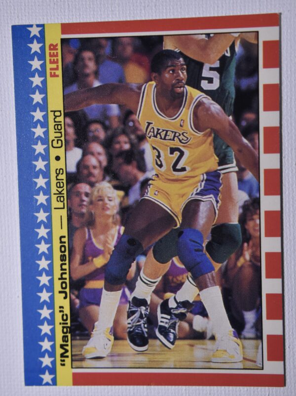 Magic Johnson Lakers basketball card.