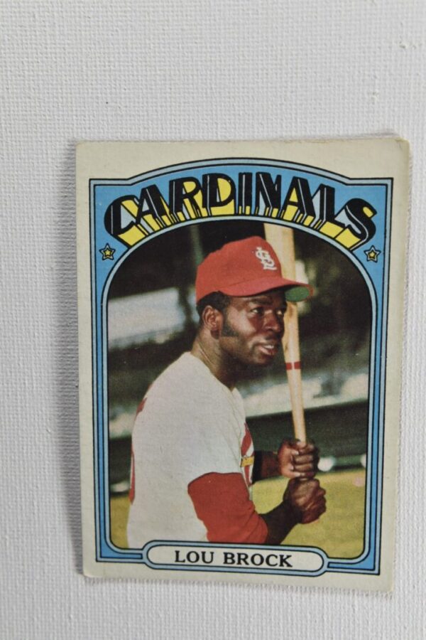 Lou Brock baseball card, St. Louis Cardinals.