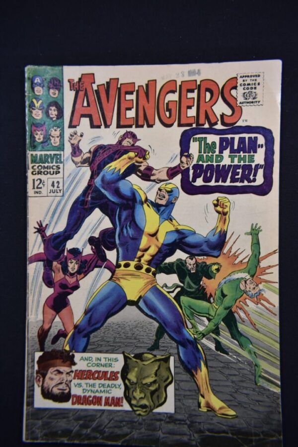 The Avengers comic book cover, issue 42.