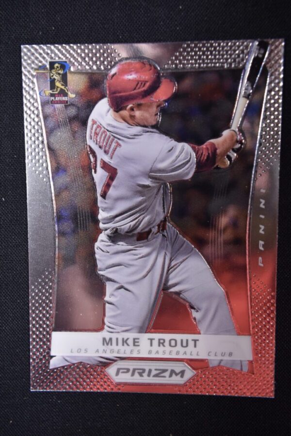 Mike Trout baseball card, prizm