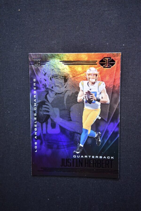 Justin Herbert Los Angeles Chargers rookie card.