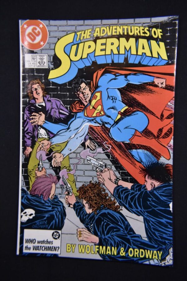 Superman comic cover with villains