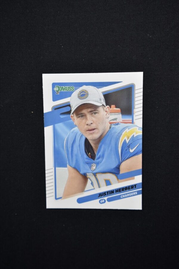 Justin Herbert, Los Angeles Chargers football card.