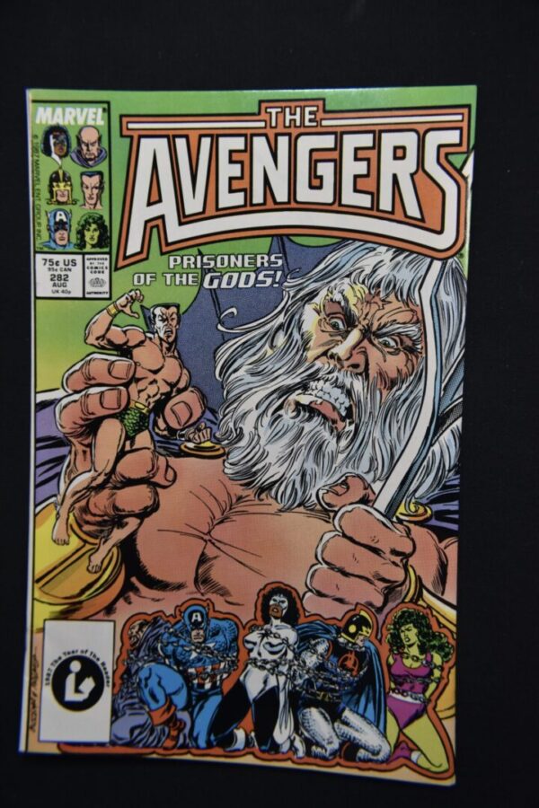 The Avengers comic book cover, issue 282.