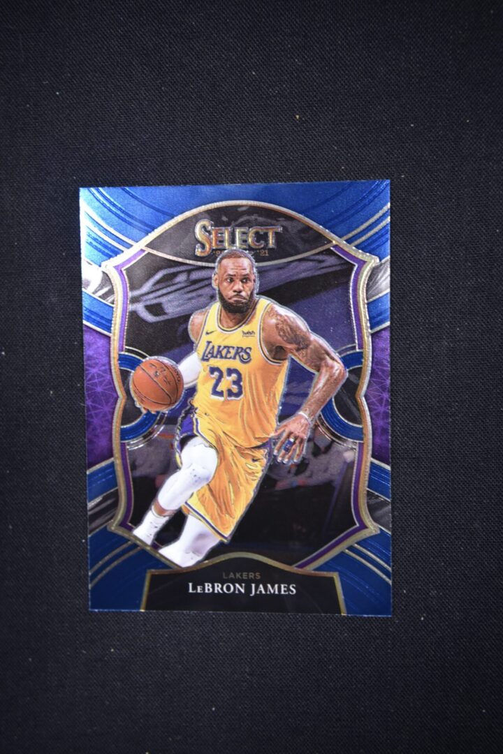 LeBron James Lakers Select trading card.