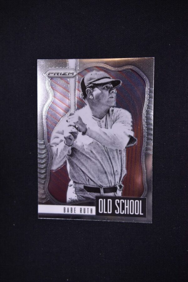 Babe Ruth baseball card, old school prizm.