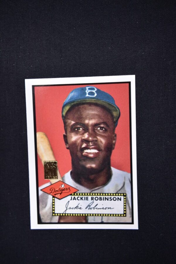 Jackie Robinson baseball card, Dodgers.