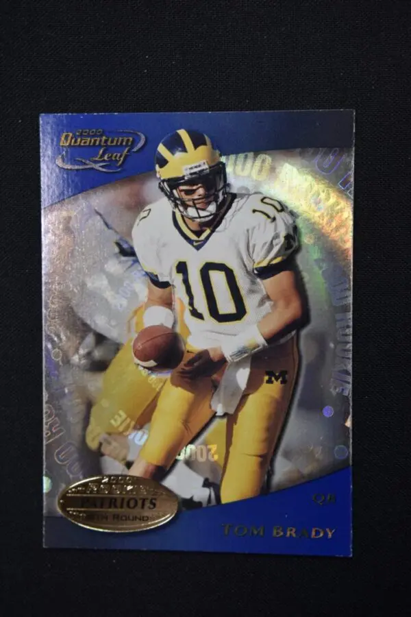 Tom Brady 2000 Quantum Leaf card.