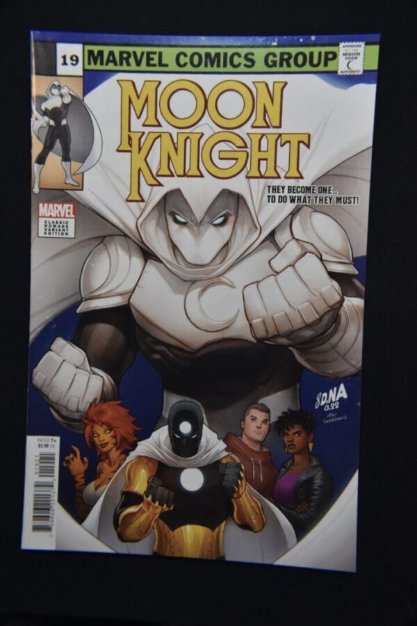 Moon Knight comic book cover, issue 19.