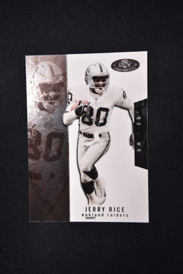 Jerry Rice Oakland Raiders football card.