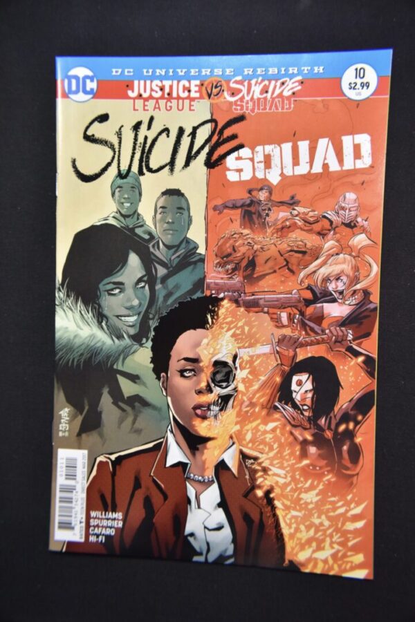 Justice League vs Suicide Squad comic book cover.