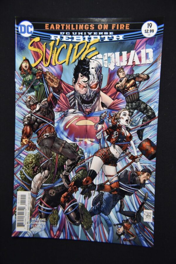 Suicide Squad comic book cover art.